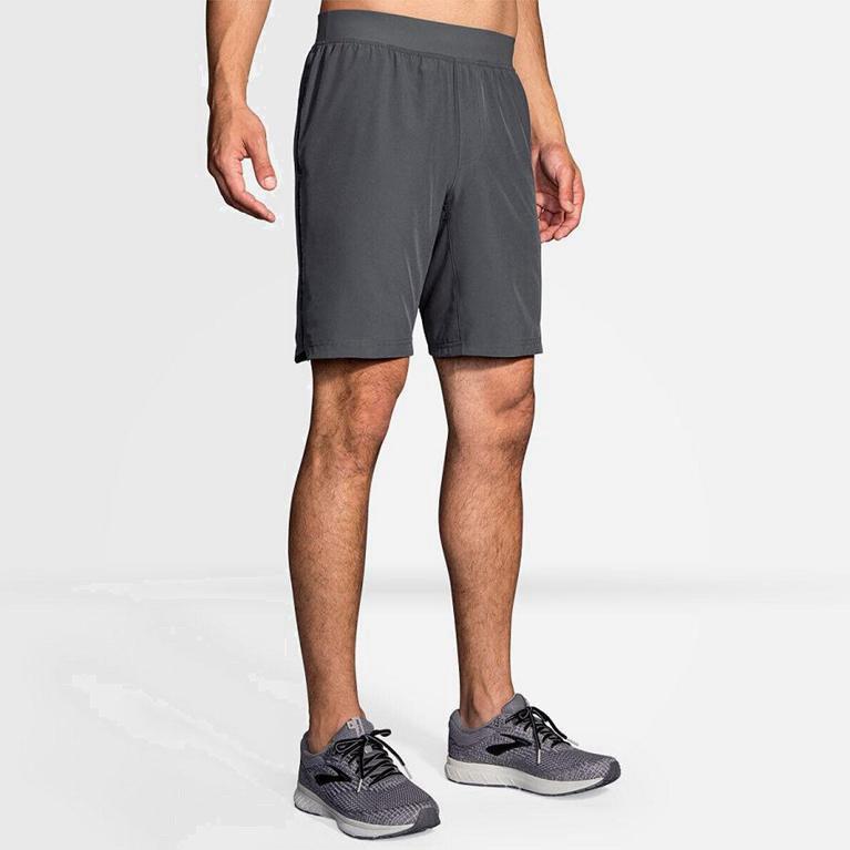 Brooks Equip 9 Mens Running Shorts Ireland Grey (RICQ-49062)